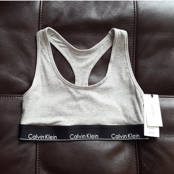 Gray and Black Calvin Klein Sports Bra - Picture 11 of 11